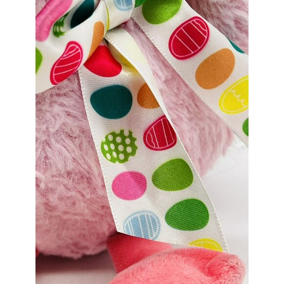 Animal Adventure Pink Flamingo Plush 9 inch Silver Beak 2019 Easter Egg Ribbon - Picture 2 of 9